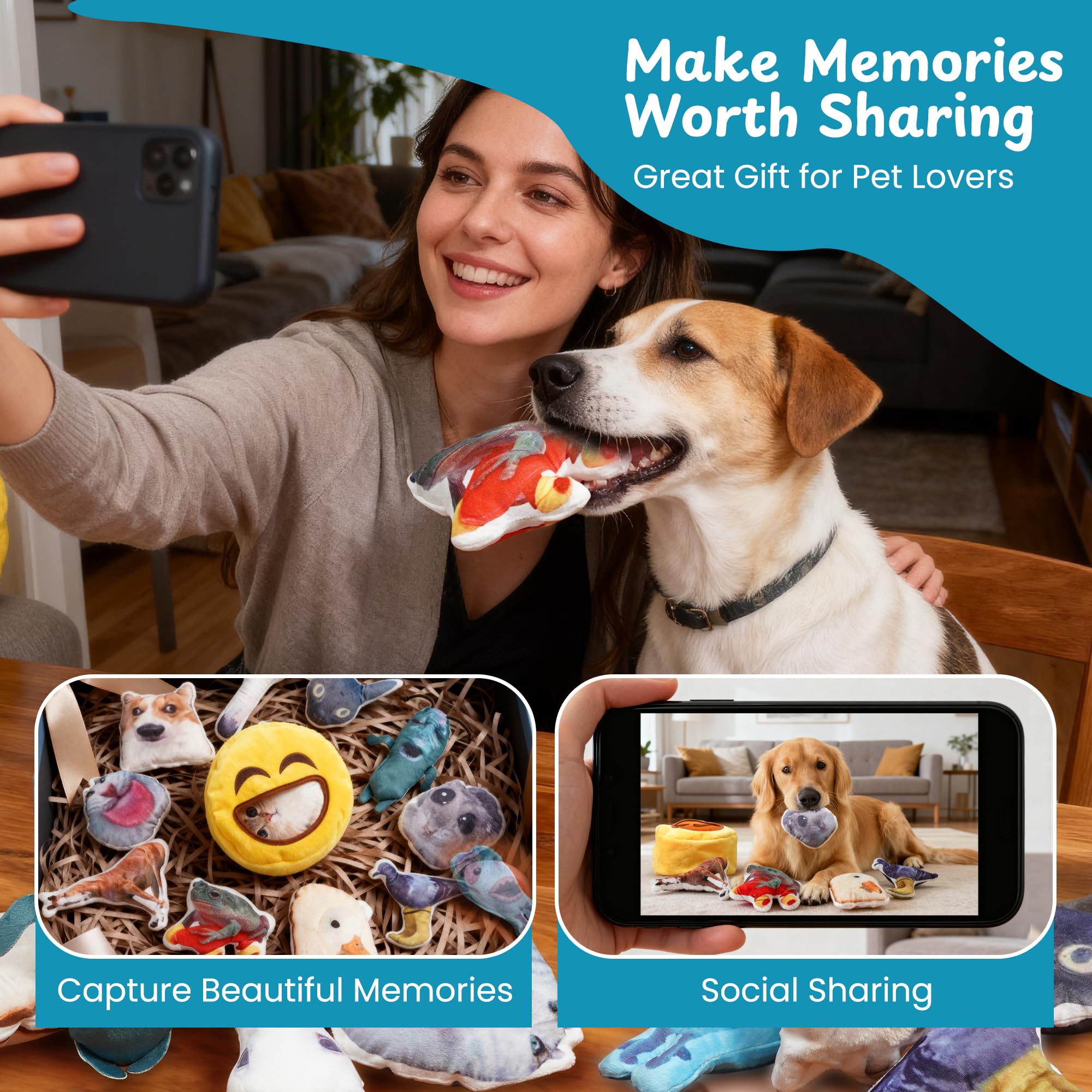 Nocciola shareable dog toy collection ideal for photos, gifting, and social sharing.