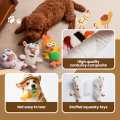 Nocciola squeaky dog toy buffalo delivers rugged play and varied sound.