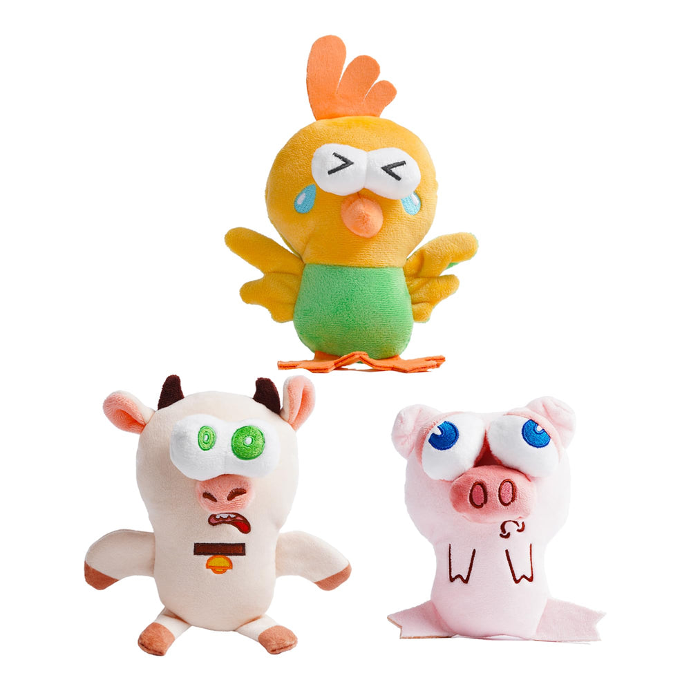 Nocciola squeaky dog toy chicken promotes interactive play with durable chew resistance.