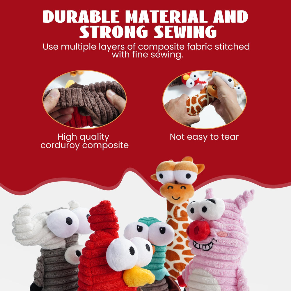 Nocciola striped velvet texture adds tactile interest while helping clean teeth during play.