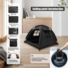 Nockovi Open Design Pet Tent outdoor use demonstrates portable shelter for camping or patios.