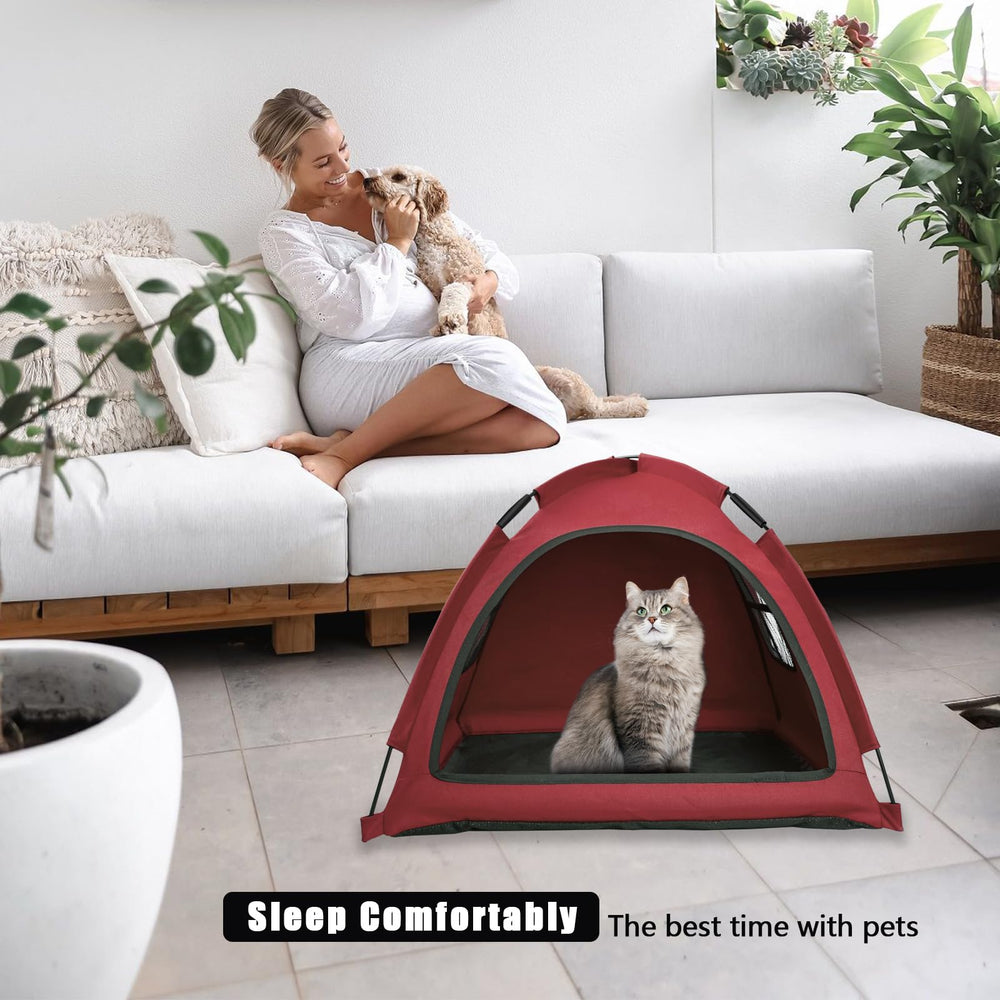 Nockovi Open Design Pet Tent side vent emphasizes ventilation and safety for pets