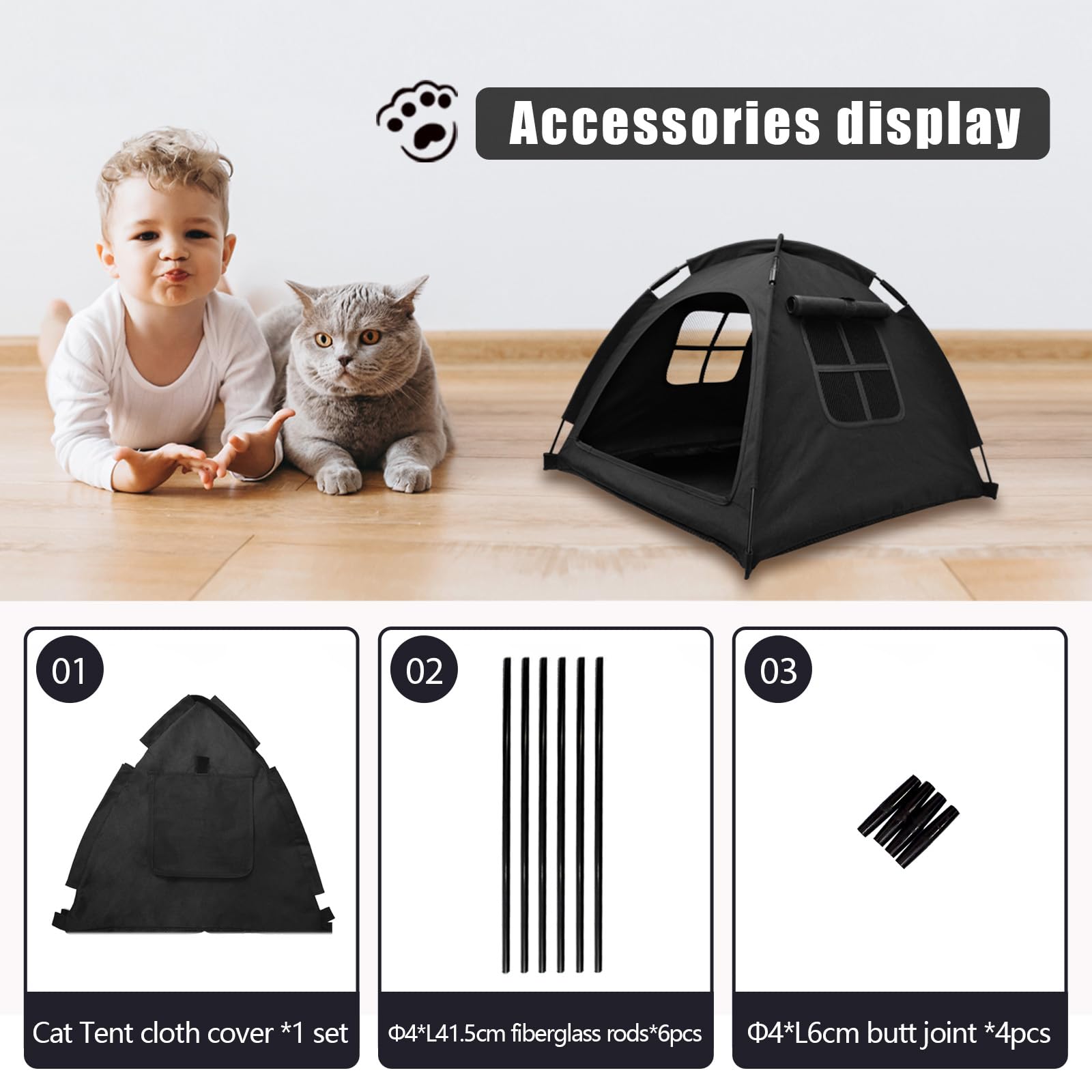 Nockovi Open Design Pet Tent removable cover emphasizes easy cleaning and refresh.