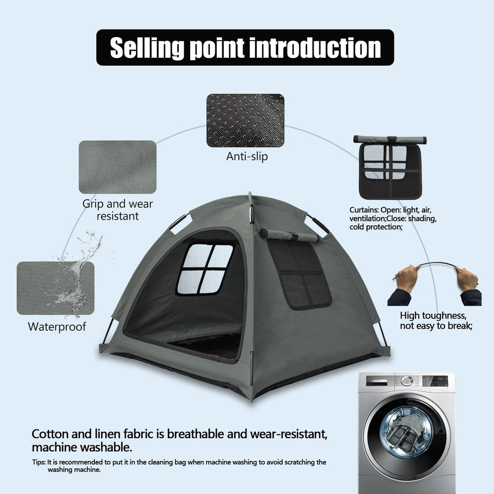 Nockovi Open Design Pet Tent removable storage enables easy cleaning.