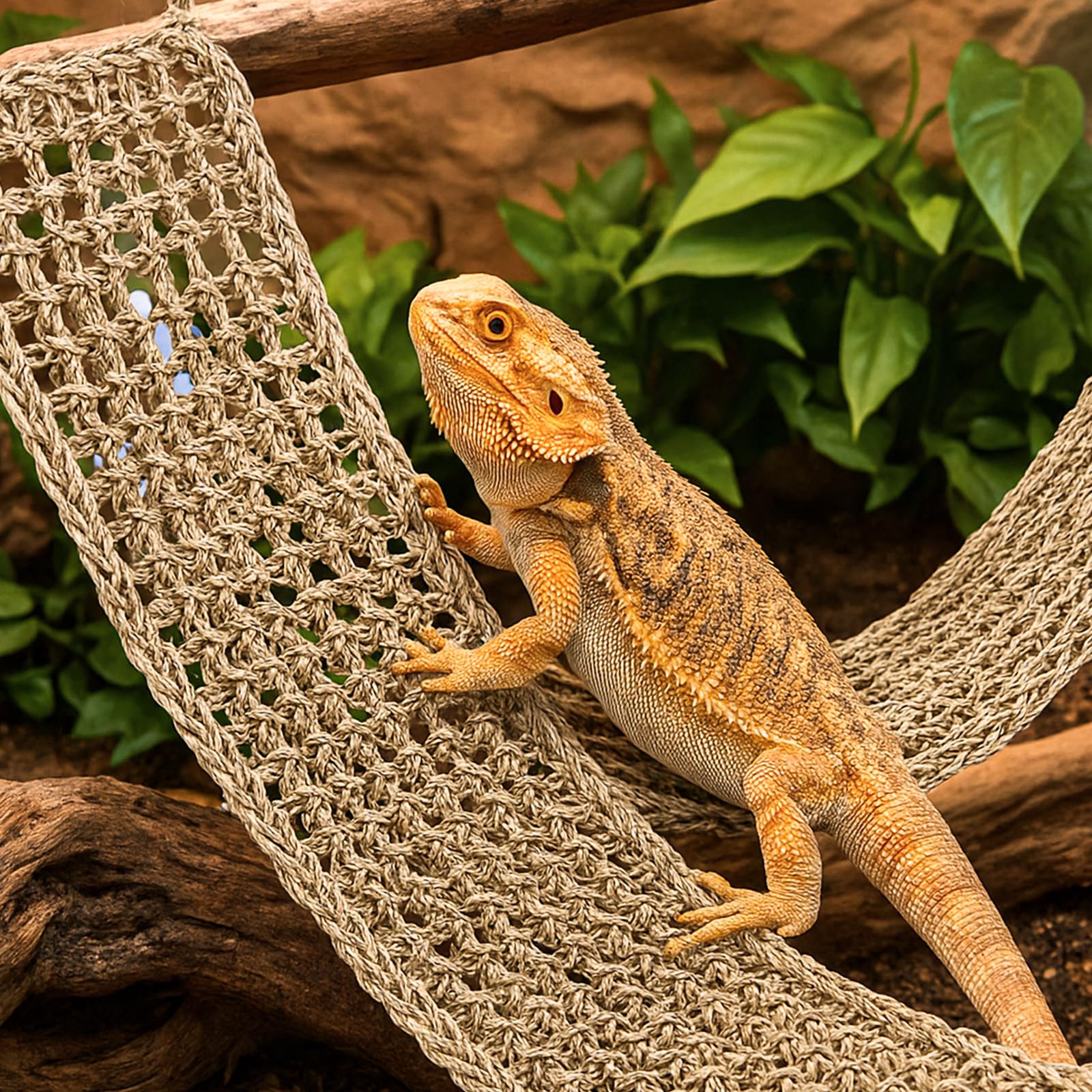 Nodaaiie hammock in use demonstrates restful lounging and temperature positioning near heat sources.