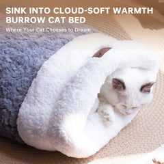 NODARKO 4-in-1 cat bed cave open flap detail showing versatile design.