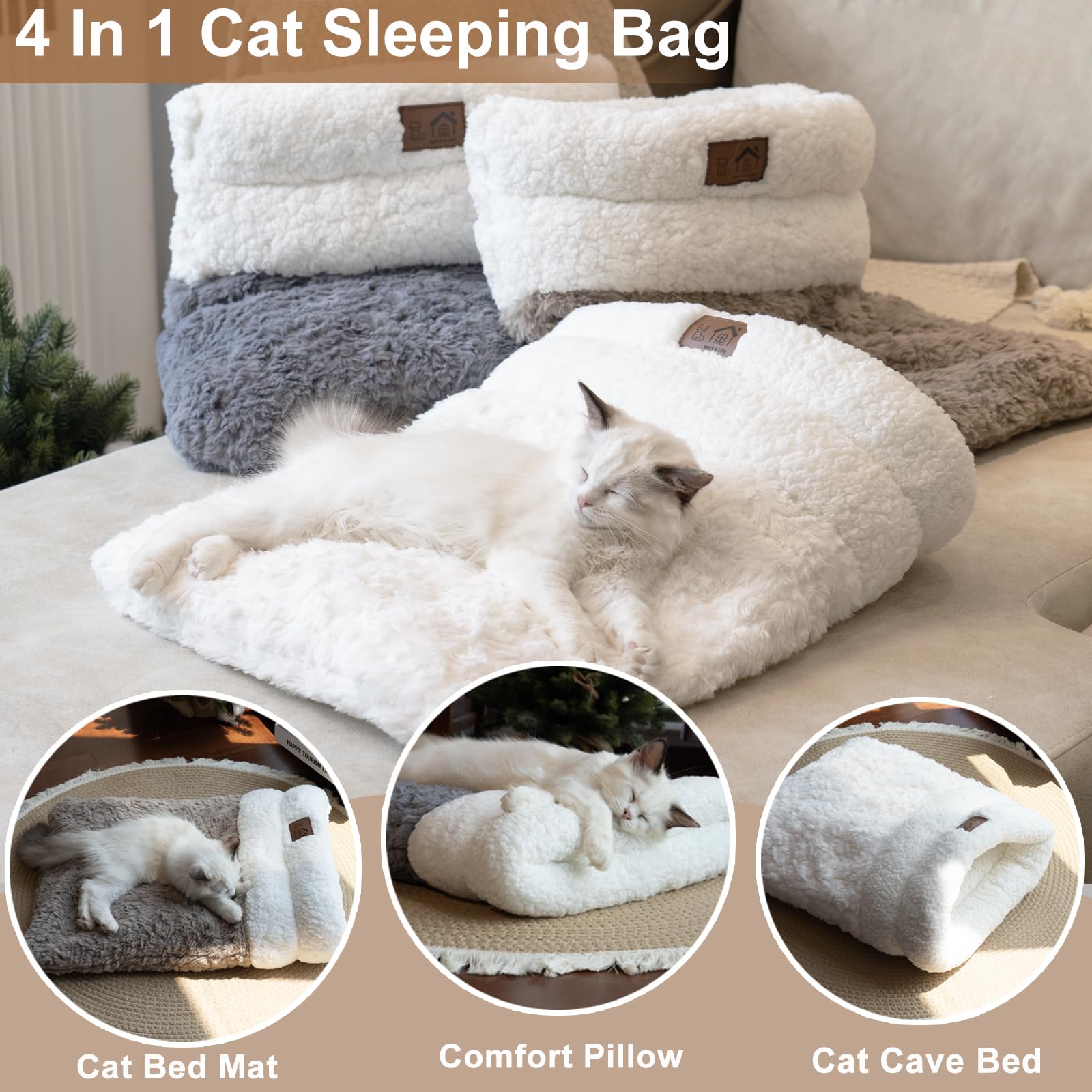 NODARKO cat sleeping bag indoor nap space—durable daily use for indoor cats.