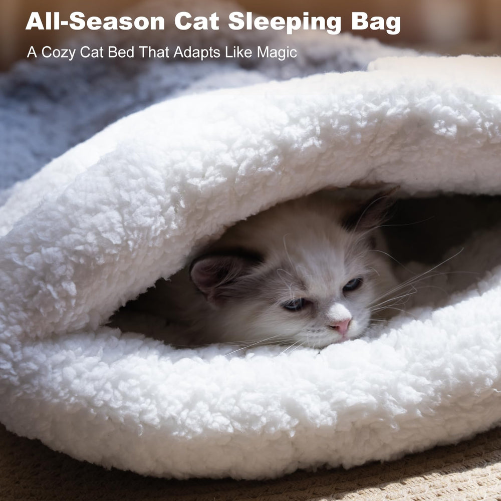 NODARKO cat sleeping bag travel mat—portable comfort for on-the-go pets.