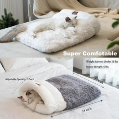 NODARKO Cat Sleeping Bag two-sided design switches textures for style and warmth.