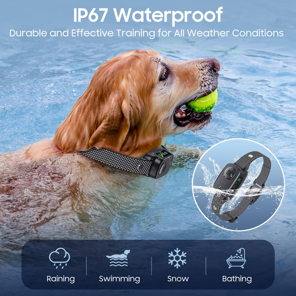 NOIDECE Bark Collar IP67 waterproof design with rechargeable battery for outdoor use