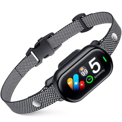 NOIDECE Bark Collar overview in black highlights humane training for safer dog behavior at home.