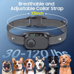 NOIDECE bark collar with soft nylon strap for comfortable extended wear