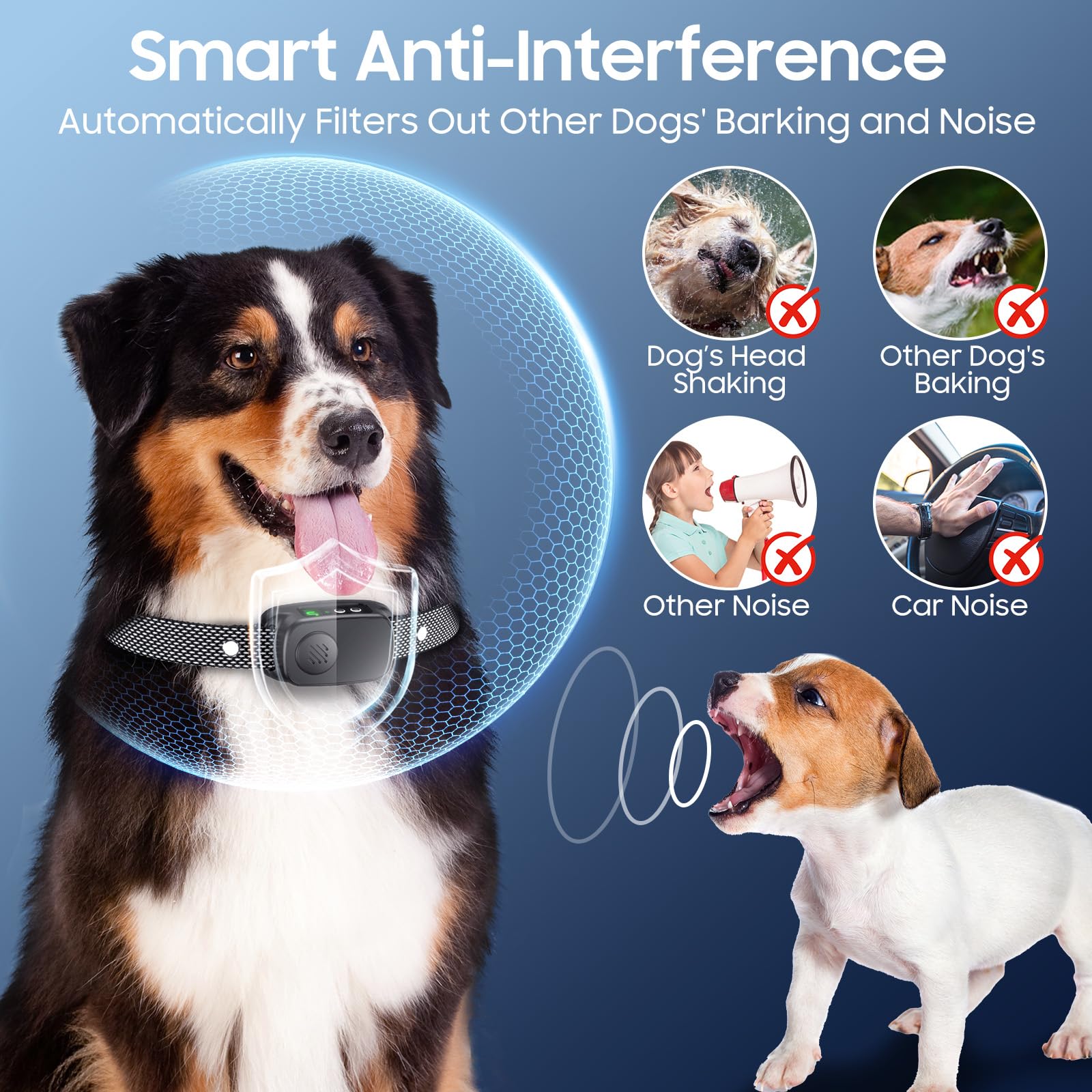 NOIDECE Bark Collar features Beep and Vibration modes for humane training