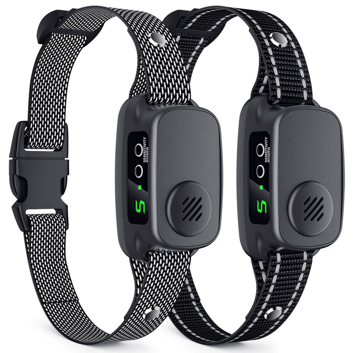 NOIDECE Bark Collar 2 Pack in box with adjustable straps for calmer daily walks