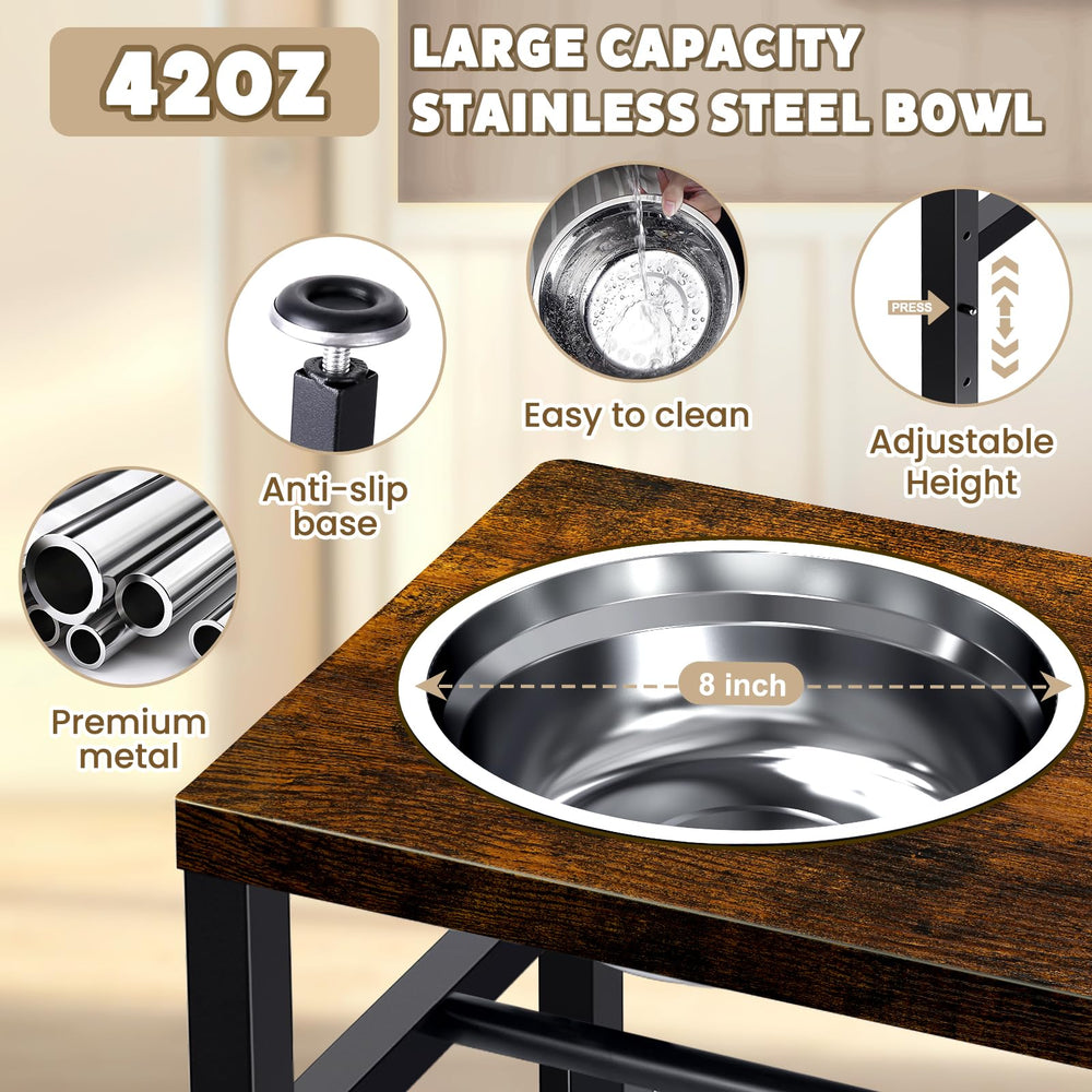 NomNest stainless steel bowls; 42 oz capacity; durable and easy to clean.