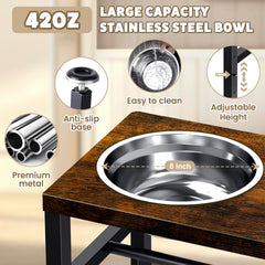 NomNest stainless steel bowls; 42 oz capacity; durable and easy to clean.
