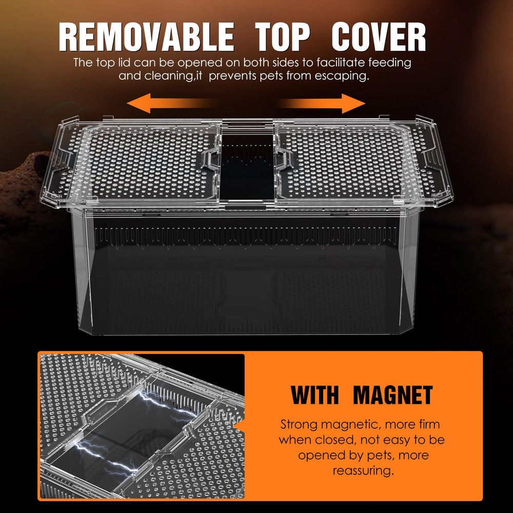 NOMOY Faunarium breathable vents ensure airflow for small pets like hermit crabs