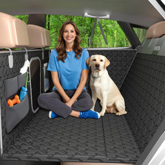 NOMTOS dog car seat cover seamless one-piece design protects seats and resists wear.