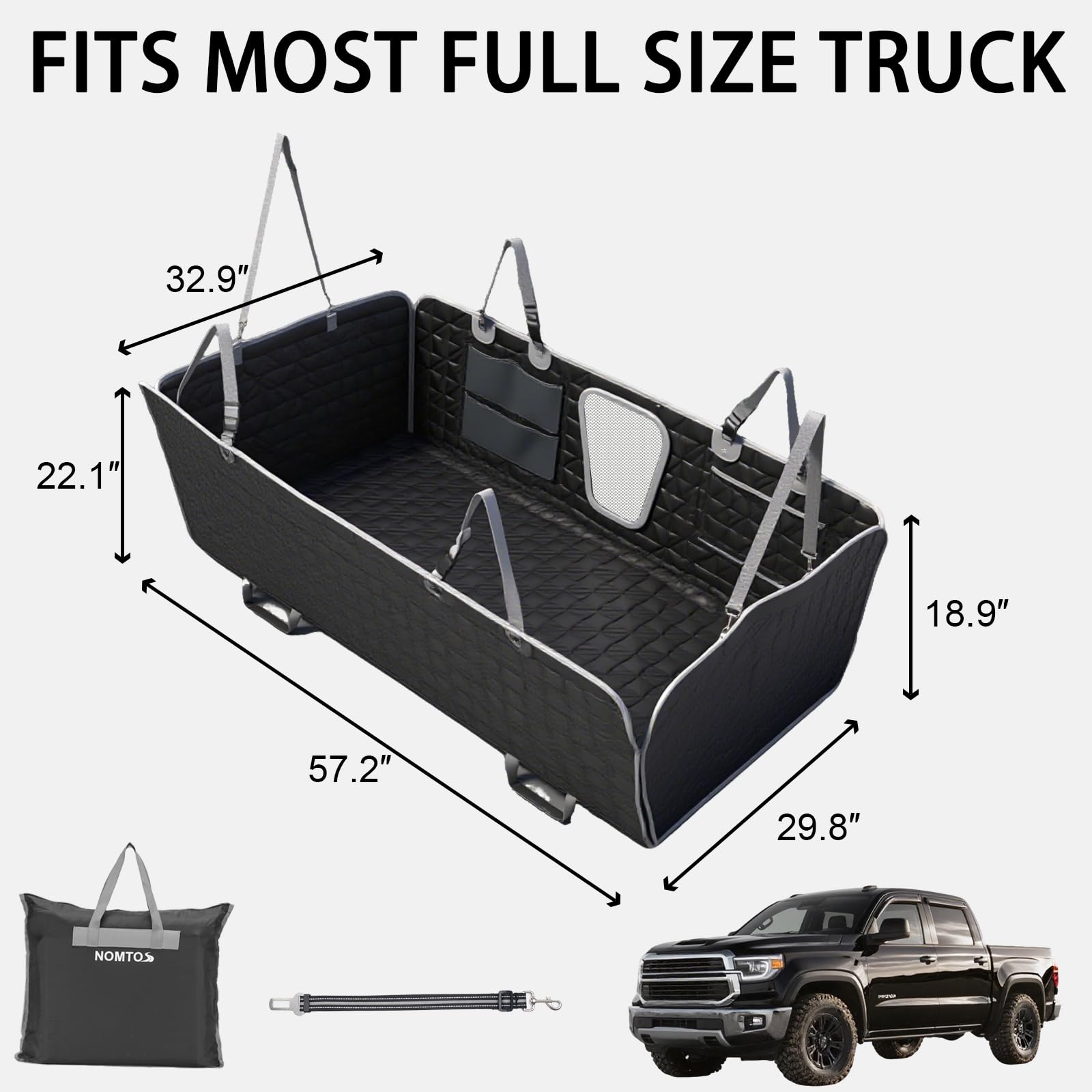 NOMTOS mesh window and reinforced side panels improve airflow and durability.