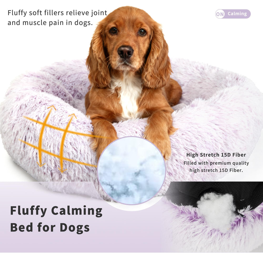Nononfish medium dog bed fits dogs up to 45 lbs for comfortable naps.