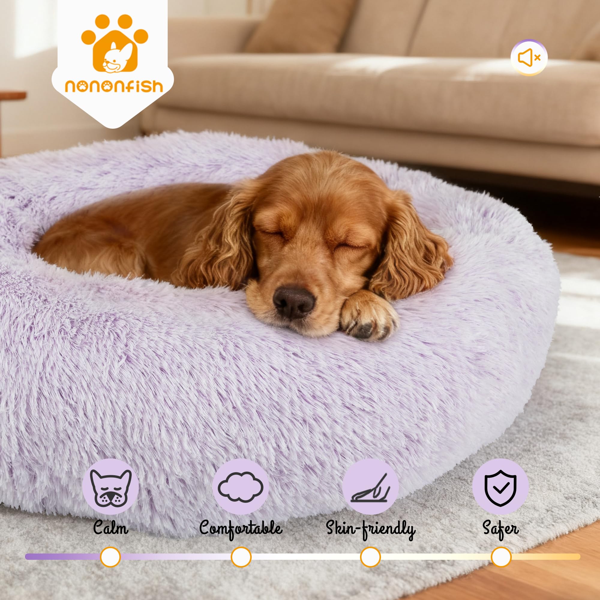 Nononfish dog bed ships vacuum-sealed packaging for compact storage.