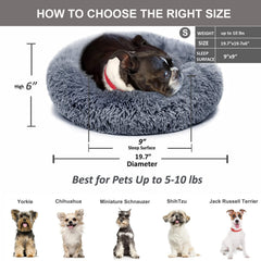 Nononfish small calming dog bed in use on puppy lounging, promotes restful nesting