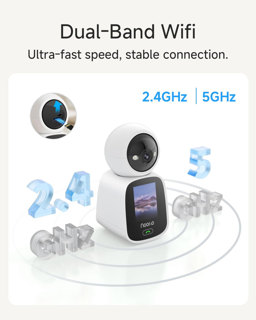 Noorio CL200 two-way audio for smooth conversations with family or pets
