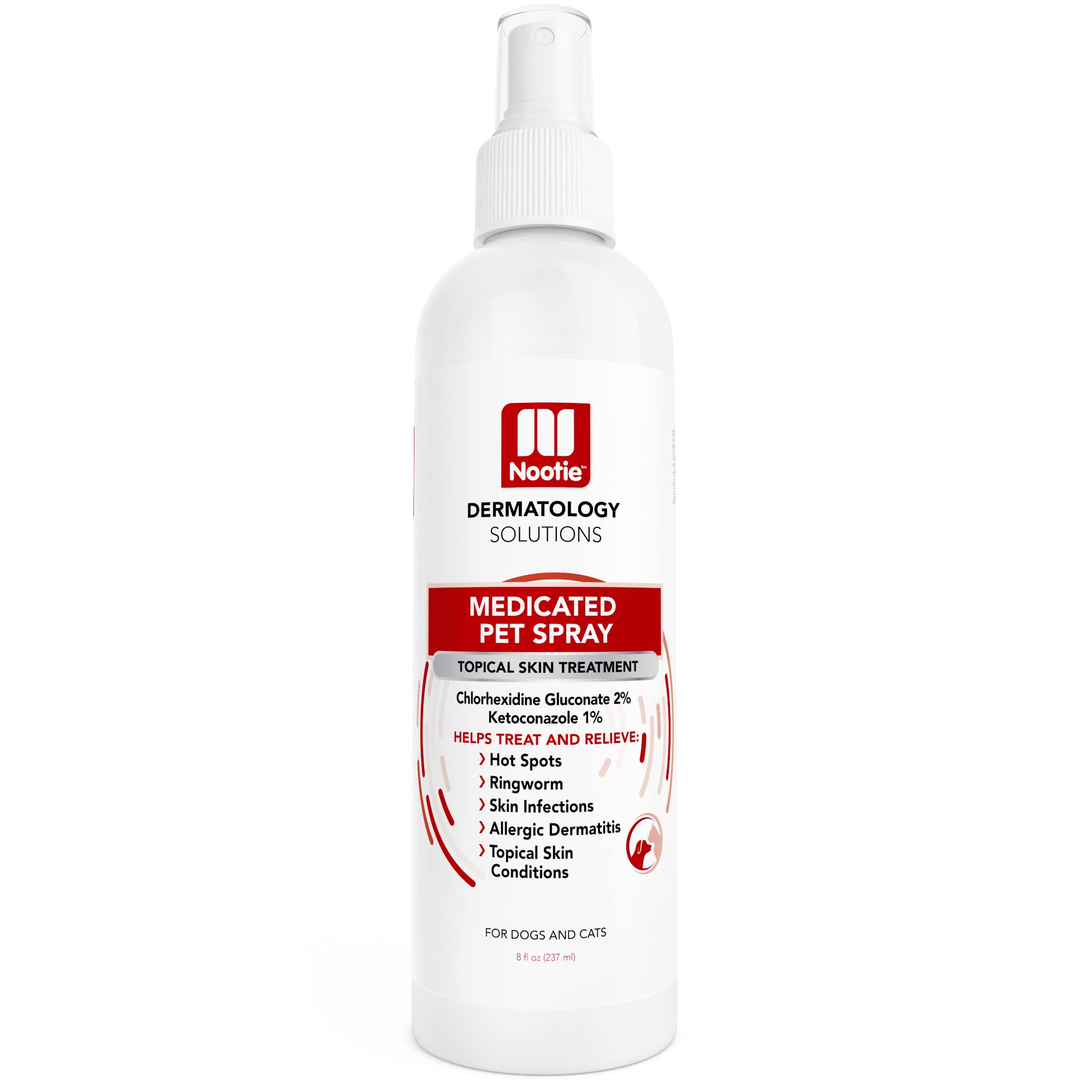 Nootie medicated pet spray targets hotspots for dogs and cats.