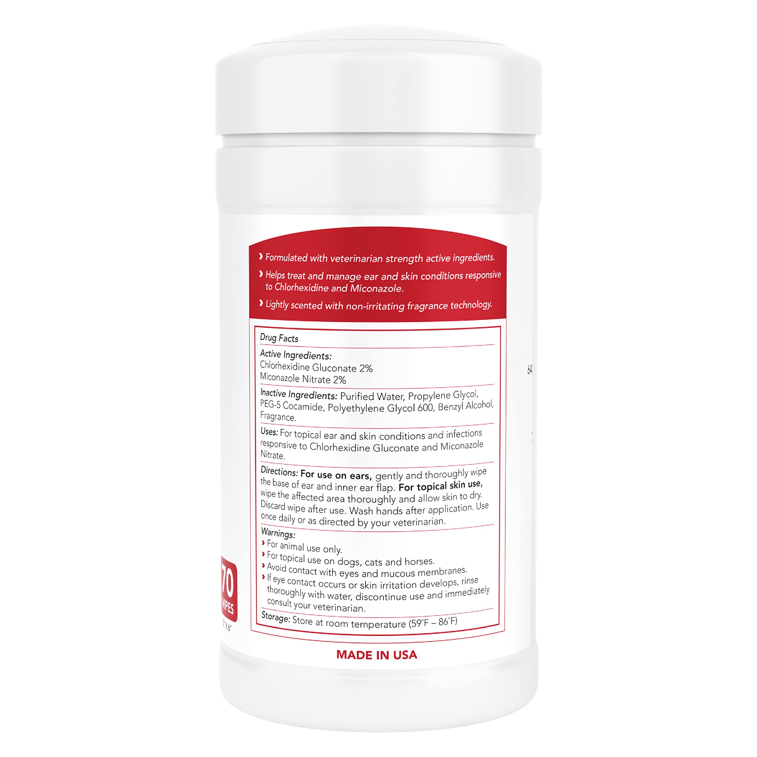 Nootie Medicated Wipes ear-care focus for comfortable ear care in dogs and cats.