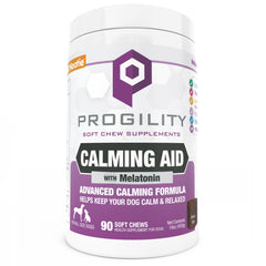 Nootie Progility calming chews packaging for dogs promoting calm during travel