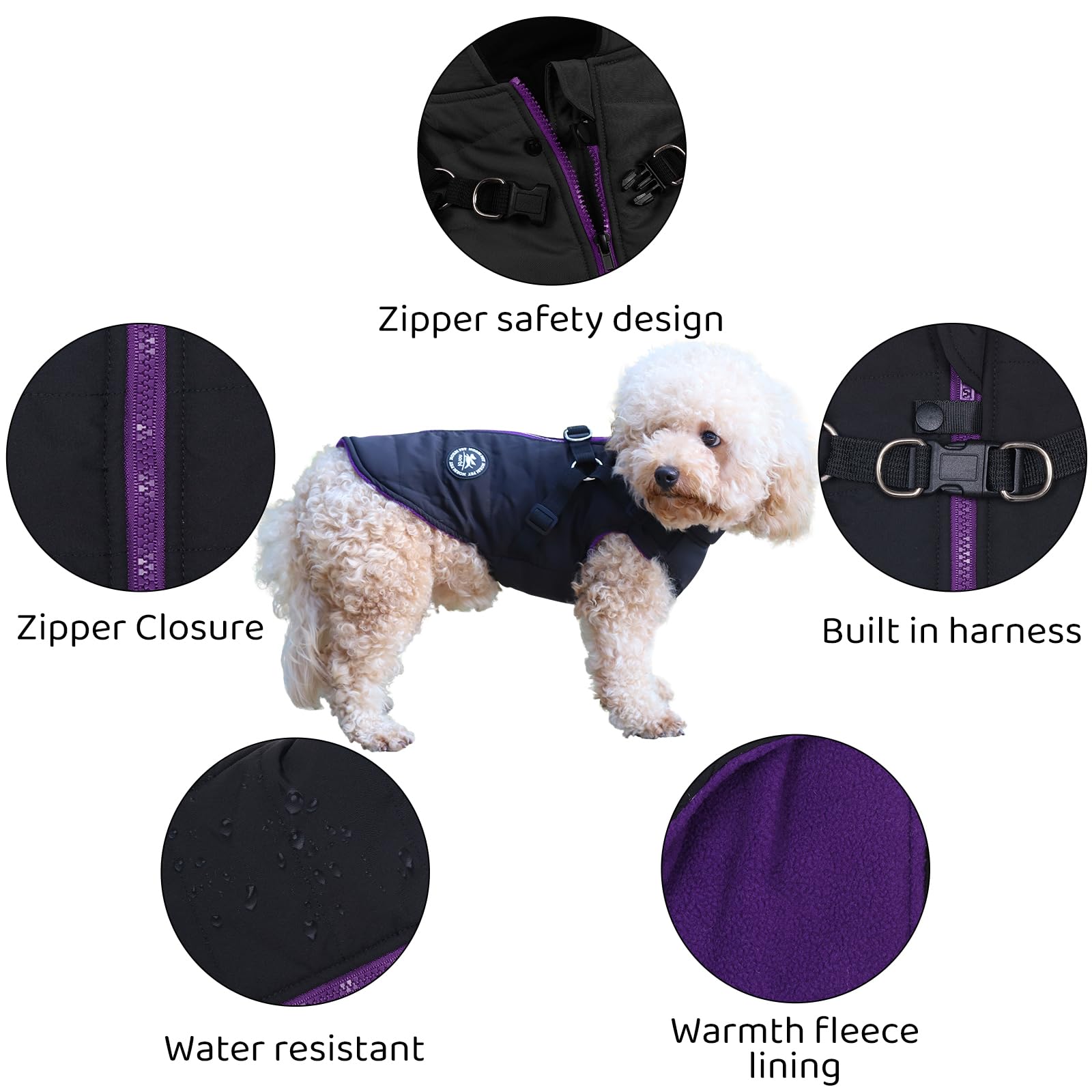 Norbi dog winter coat waterproof windproof shell keeps your pup dry outdoors