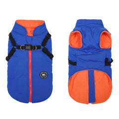 Norbi Pet Warm Jacket front view with integrated harness for easy on-the-go walks