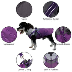 Norbi waterproof-shell closeup emphasizes rain and snow protection for wet-weather walks