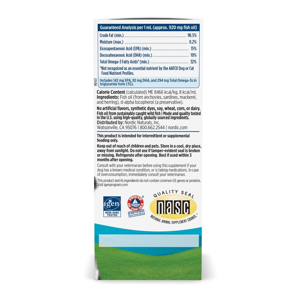 Cuentagotas de Nordic Naturals Omega-3 Pet para dosificación sencilla