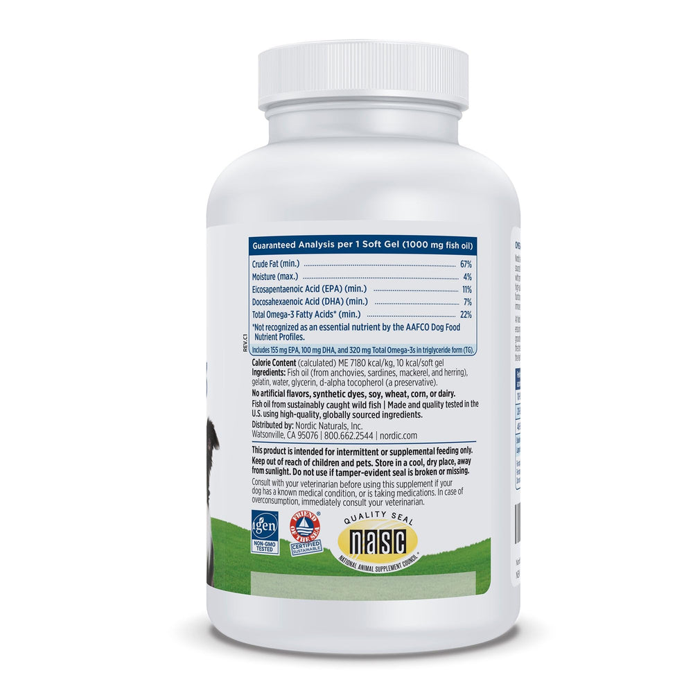 Nordic Naturals Omega-3 Pet EPA/DHA for dogs promotes heart and immune support