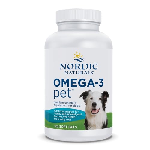 Nordic Naturals Omega-3 Pet unflavored softgels for daily dog wellness and coat care