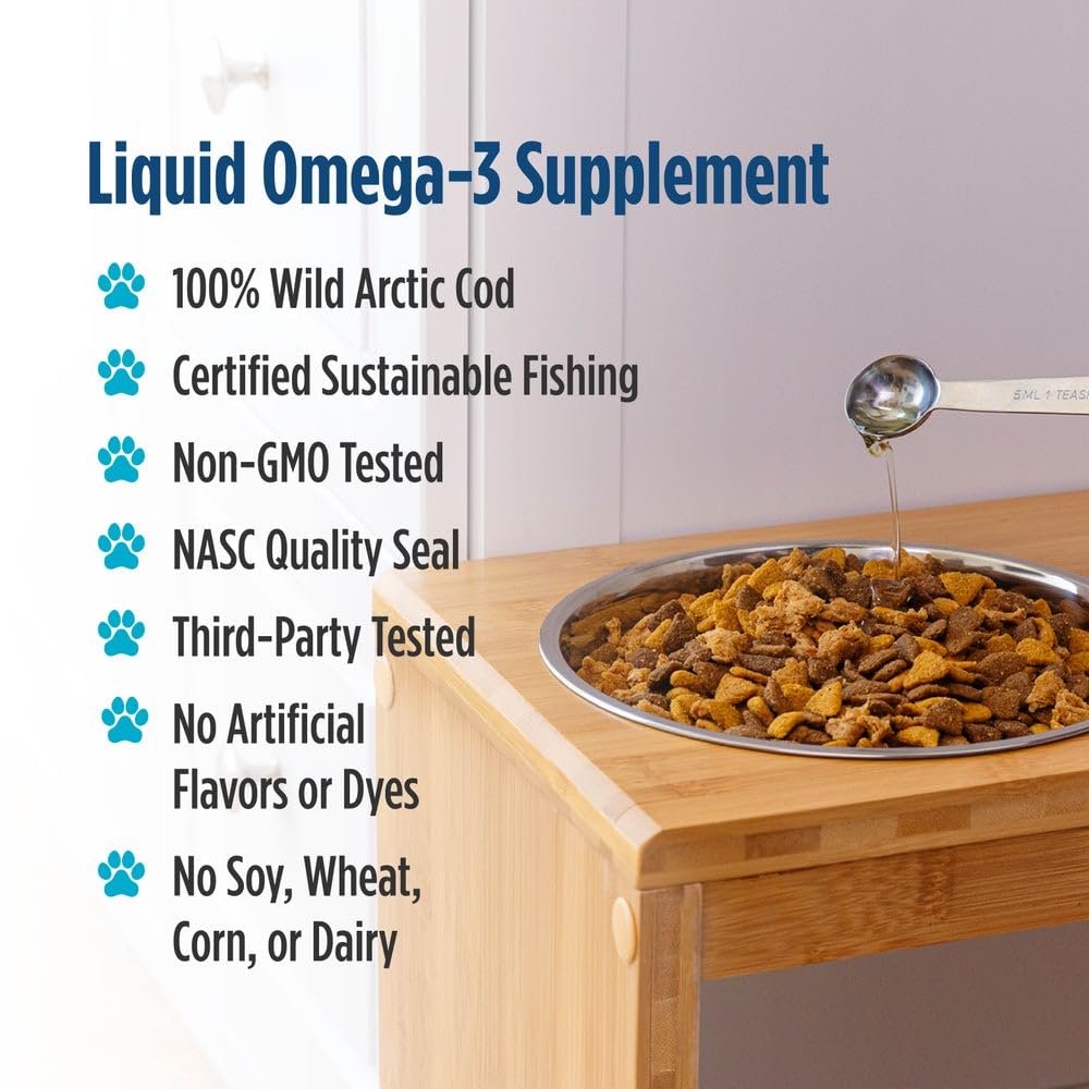 Nordic Naturals Pet Cod Liver Oil sourced from Arctic cod with sustainable practices