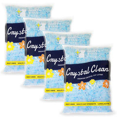 North Star Pets Crystal Clean packaging highlighting lightweight, easy-to-carry litter.