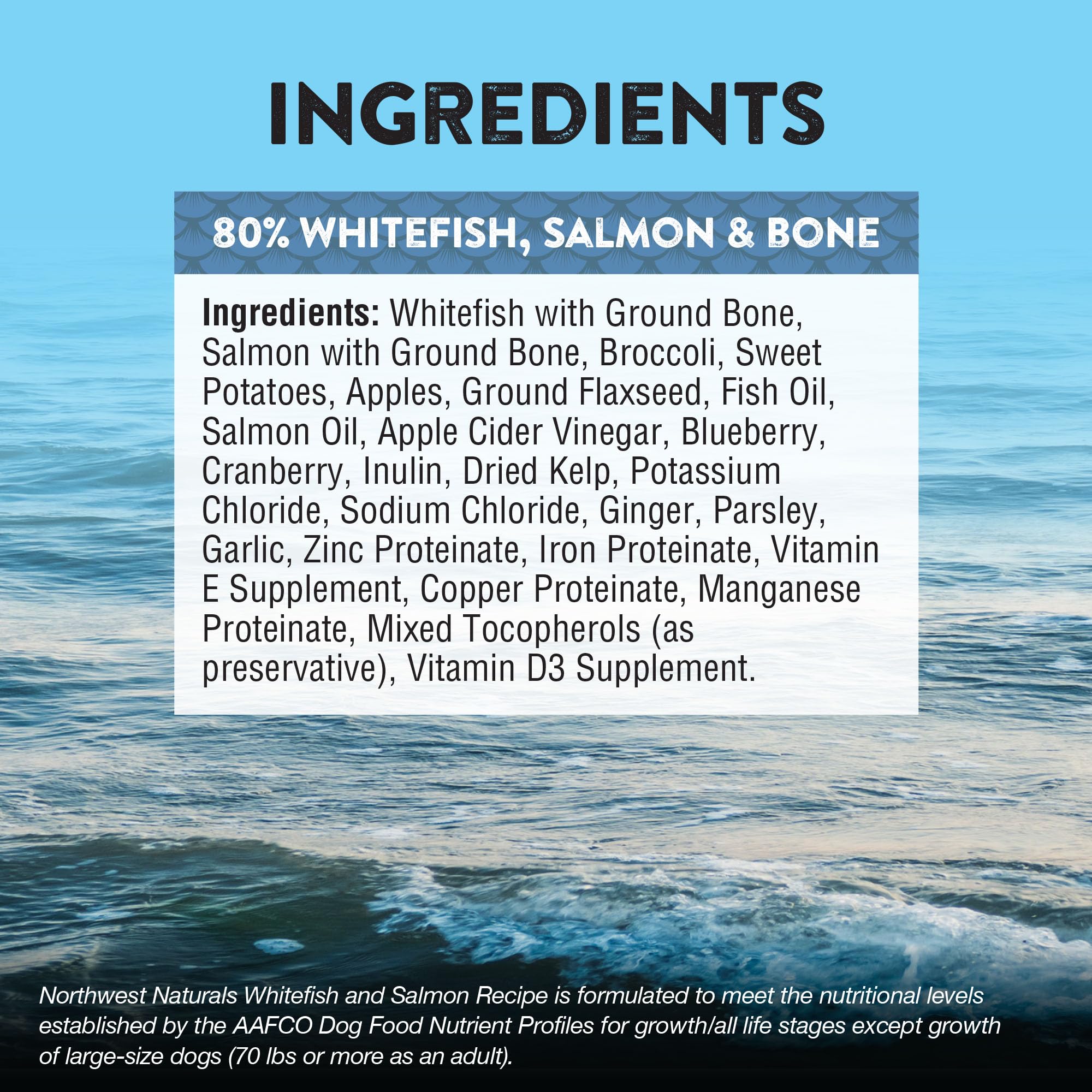 Northwest Naturals grain-free, high-protein dog food bag indicates quality nutrition