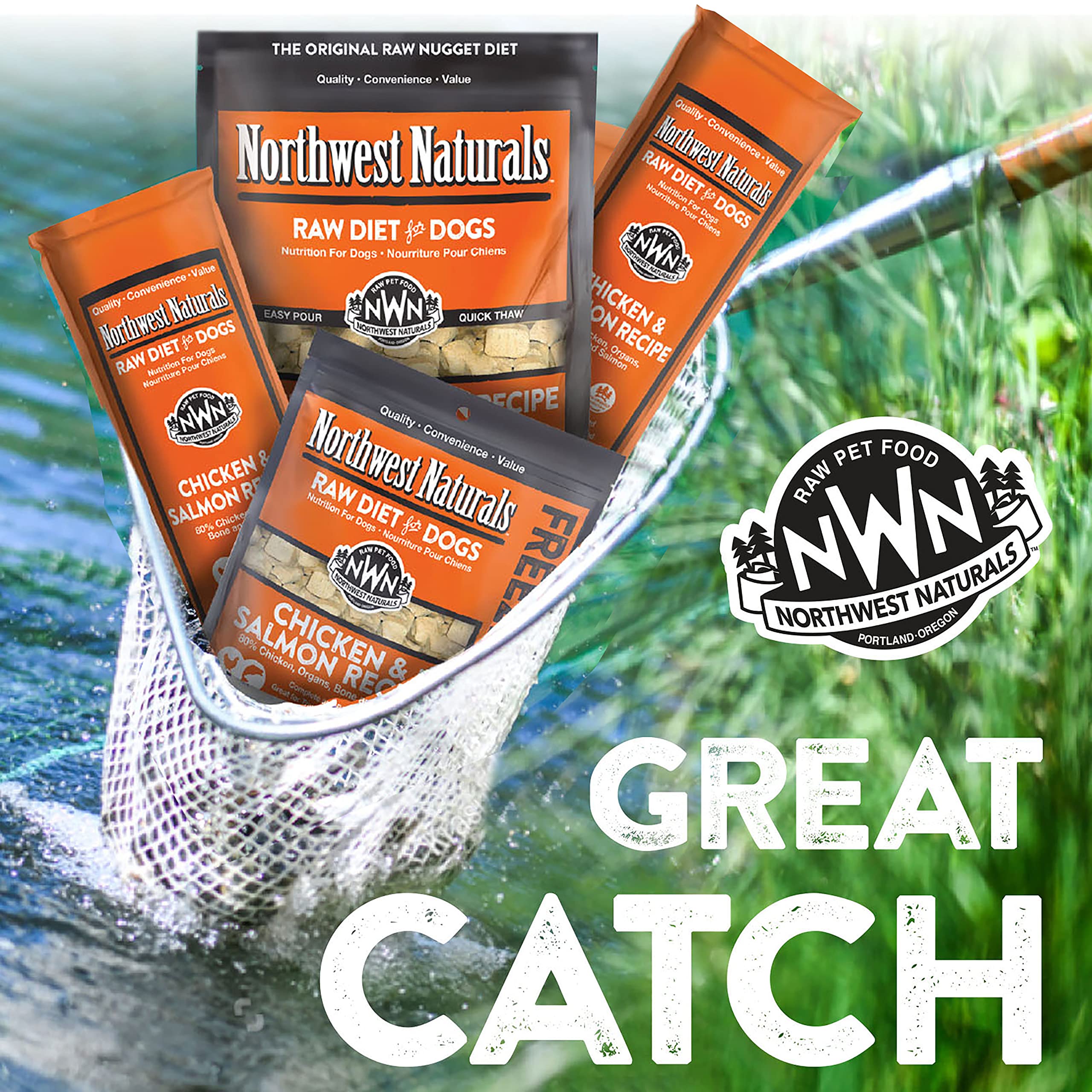 Northwest Naturals grain-free high-protein formula supports active dogs during training and play.