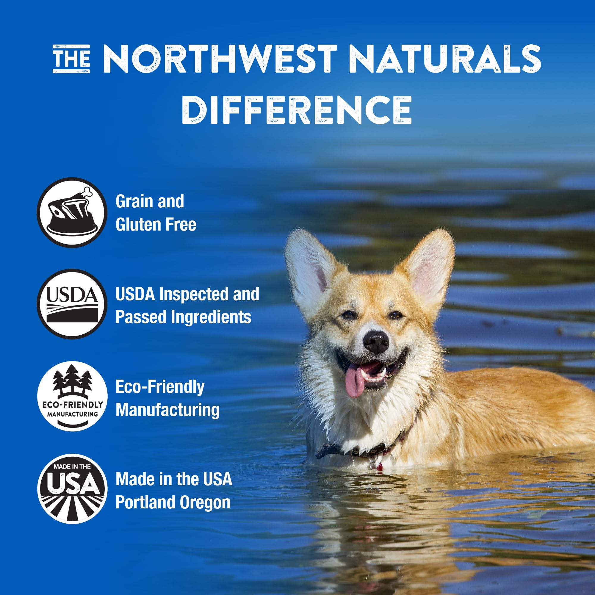 Northwest Naturals human-grade ingredients highlighted on label.