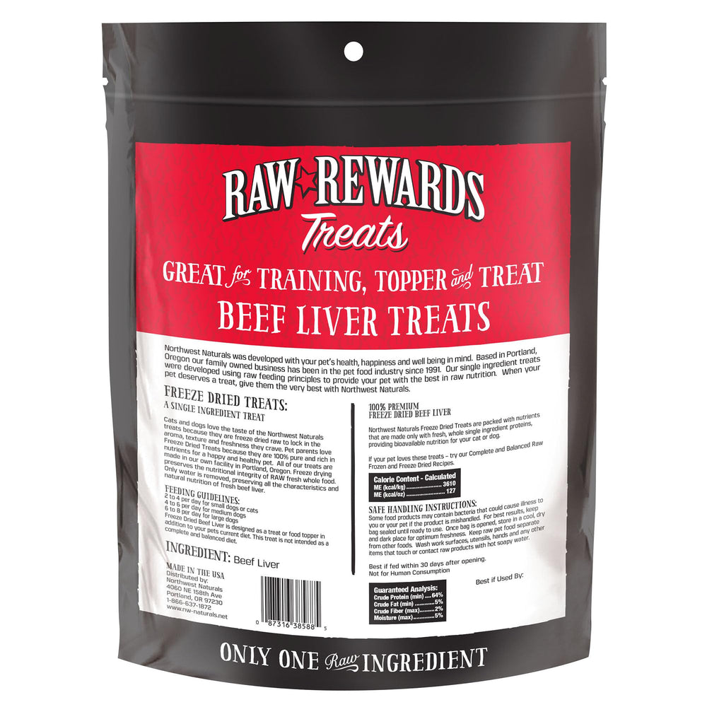 Northwest Naturals Raw Rewards human-grade label—Made in the USA with safety-minded production