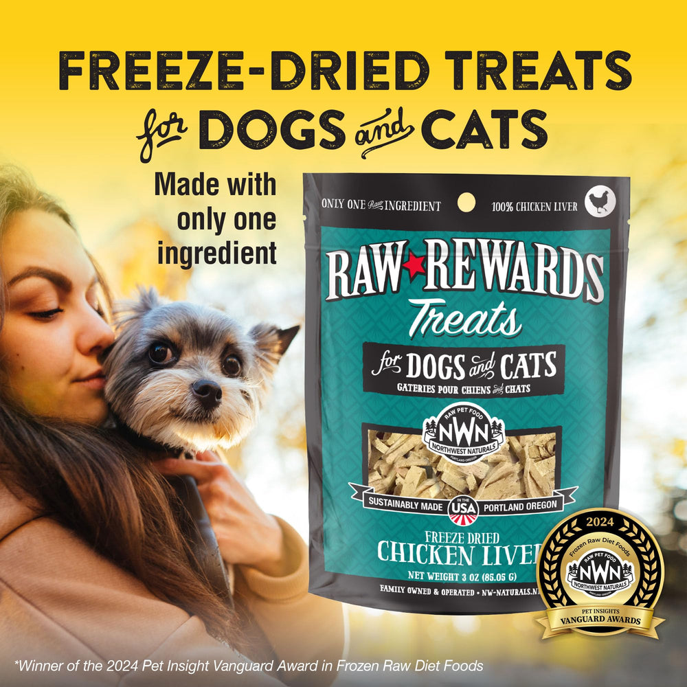 Northwest Naturals Raw Rewards bite-sized nuggets ideal for training rewards