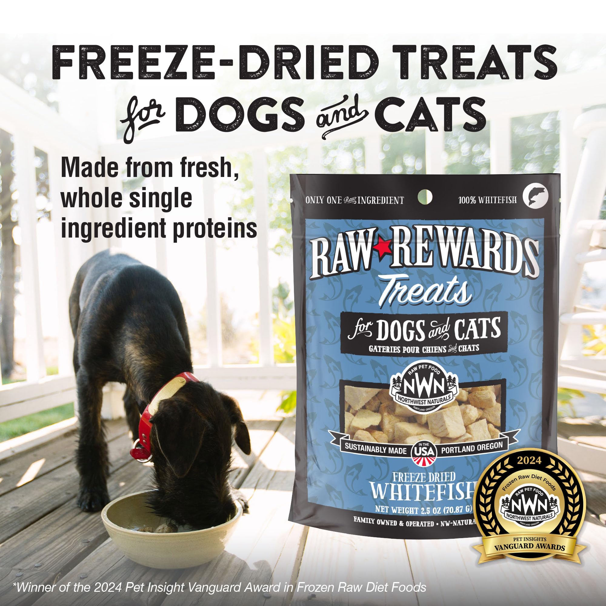 Northwest Naturals Raw Rewards bite-sized pieces ideal for quick training rewards.