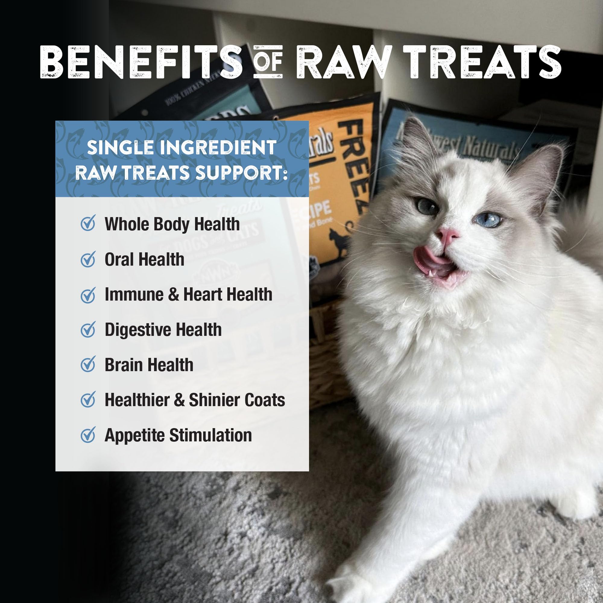 Northwest Naturals Raw Rewards one-ingredient whitefish formula for simplicity.