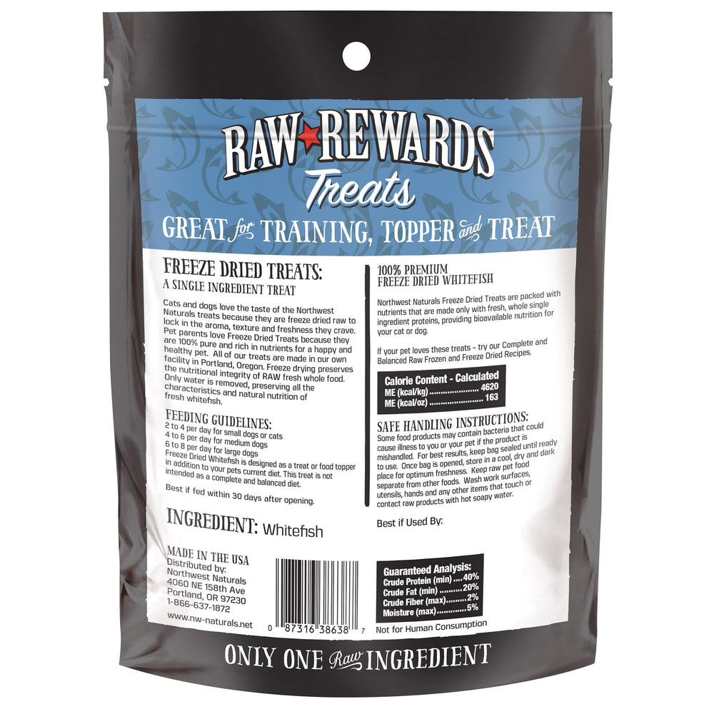 Northwest Naturals Raw Rewards 2.5 oz pack suitable for home and travel.