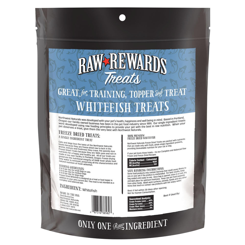 Northwest Naturals Raw Rewards dog enjoying treat during training shows real-world use.