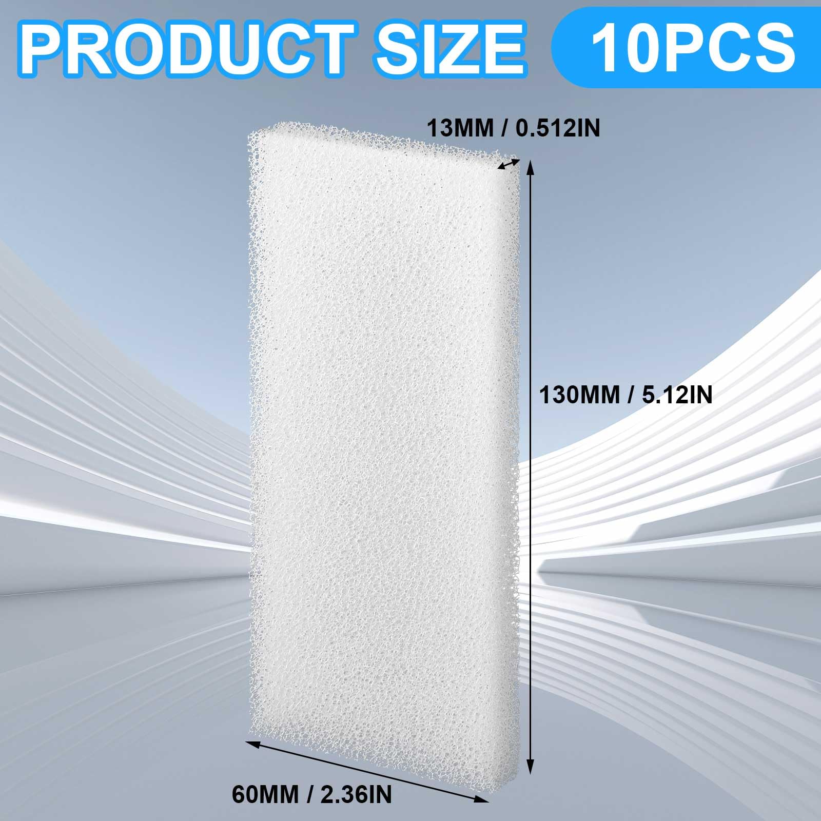 Filtro de espuma Nosiny U2 en blanco, diseño discreto para acuario