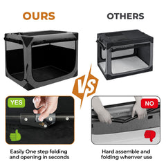 Nottia crate with 360° airflow and chew-proof mesh for comfortable ventilation