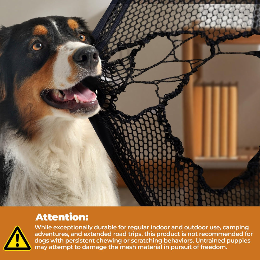 Nottia quick-assemble kennel wipes clean and stores under bed or seat